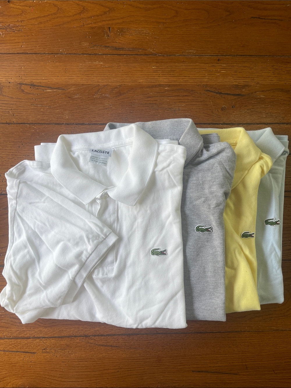 Lacoste Polo Pack in White, Gray, Yellow, Light Blue - Picture 2 of 2